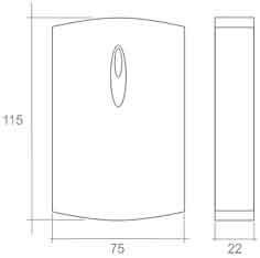 Чертеж считывателя и контроллера в едином корпусе Matrix-III (мод. MF K Net)