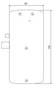 Чертеж модуля электронного замка для мебели Z-4XX