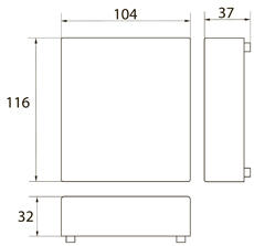 Чертеж сетевого контроллера СКУД Ethernet Z-5R (мод. Web BT)