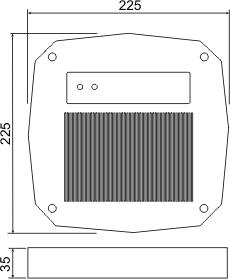 Размеры считывателя радиобрелков и карт доступа Matrix-V (мод.E S RF)