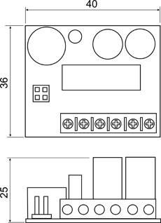Чертеж автономного контроллера СКУД Z-396 timer